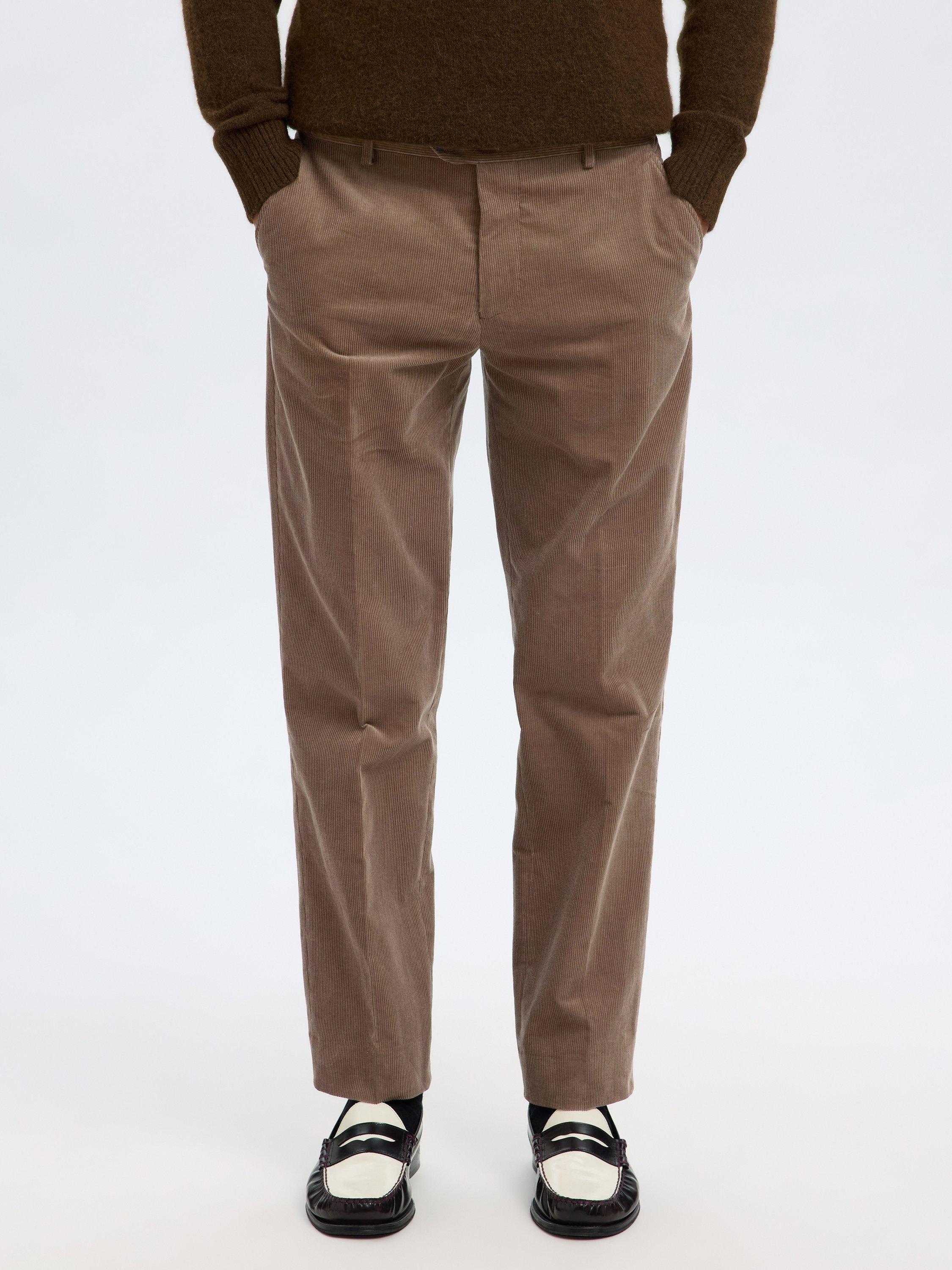 Product image 2 of 6, which shows Selected Duca Straight-Leg Chinos, Brownie, 30R