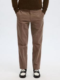 Selected Duca Straight-Leg Chinos, Brownie - view 2, Brownie