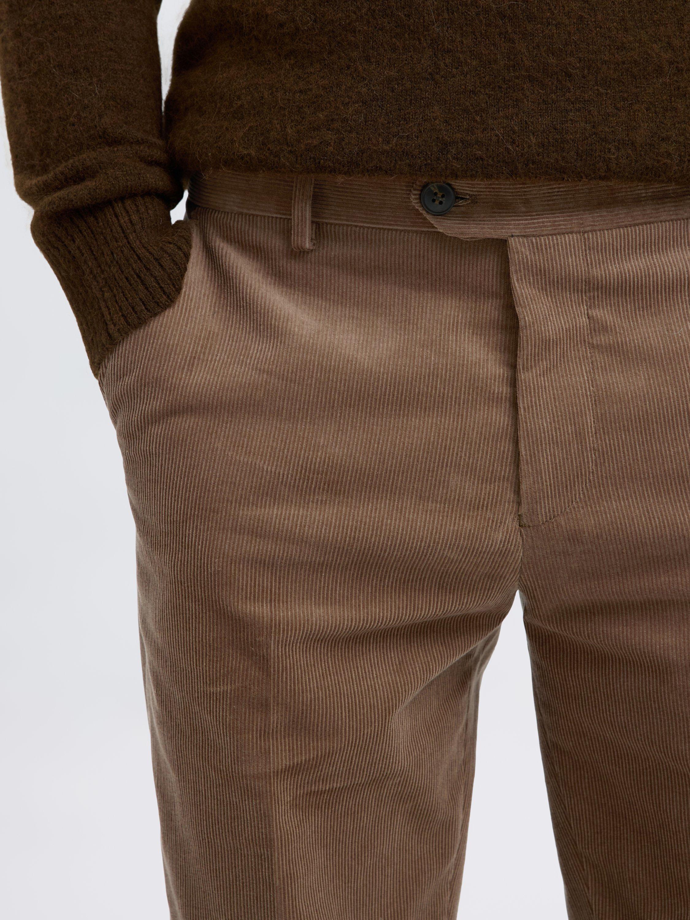 Product image 4 of 6, which shows Selected Duca Straight-Leg Chinos, Brownie, 30R