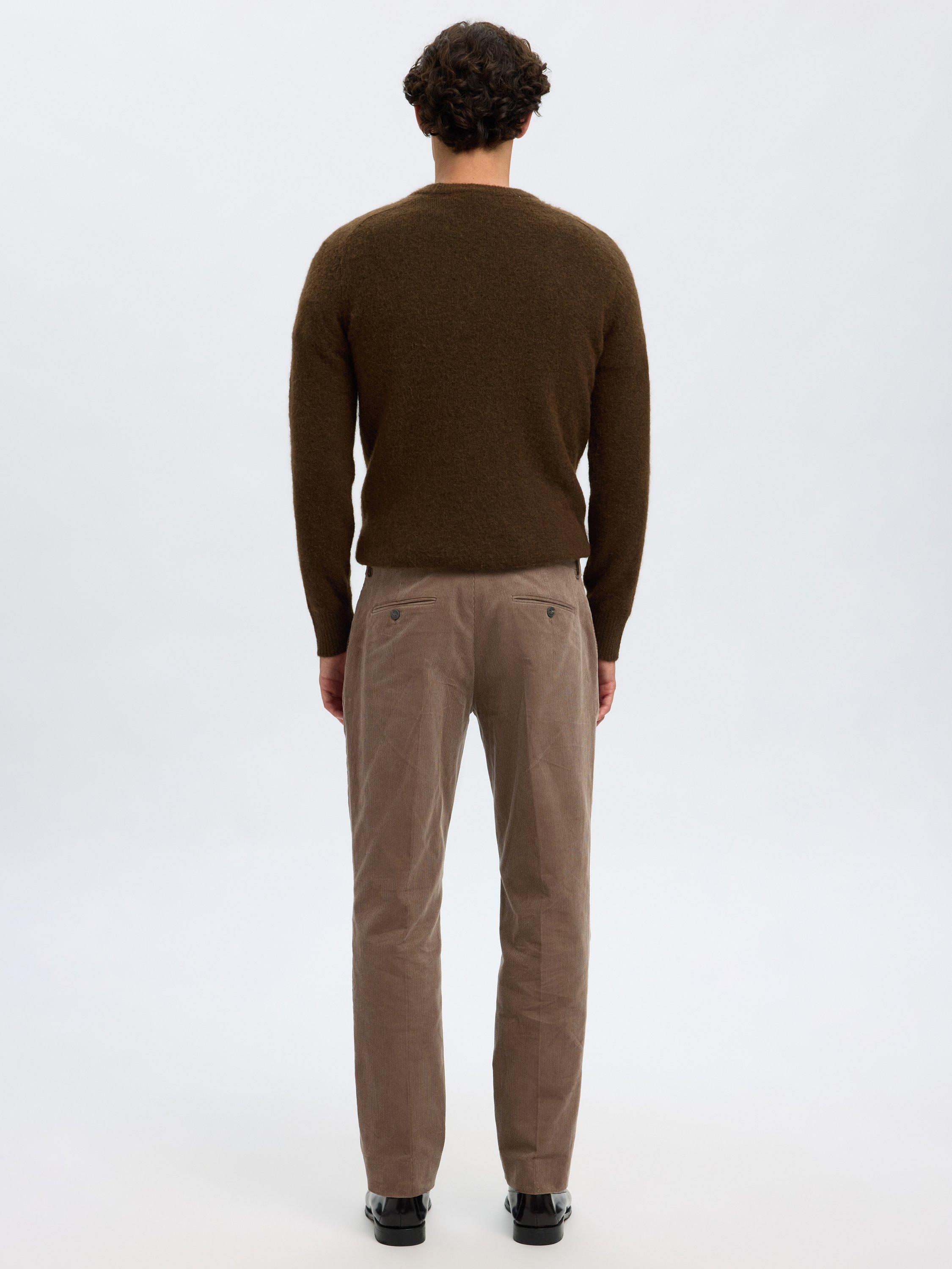 Product image 5 of 6, which shows Selected Duca Straight-Leg Chinos, Brownie, 30R