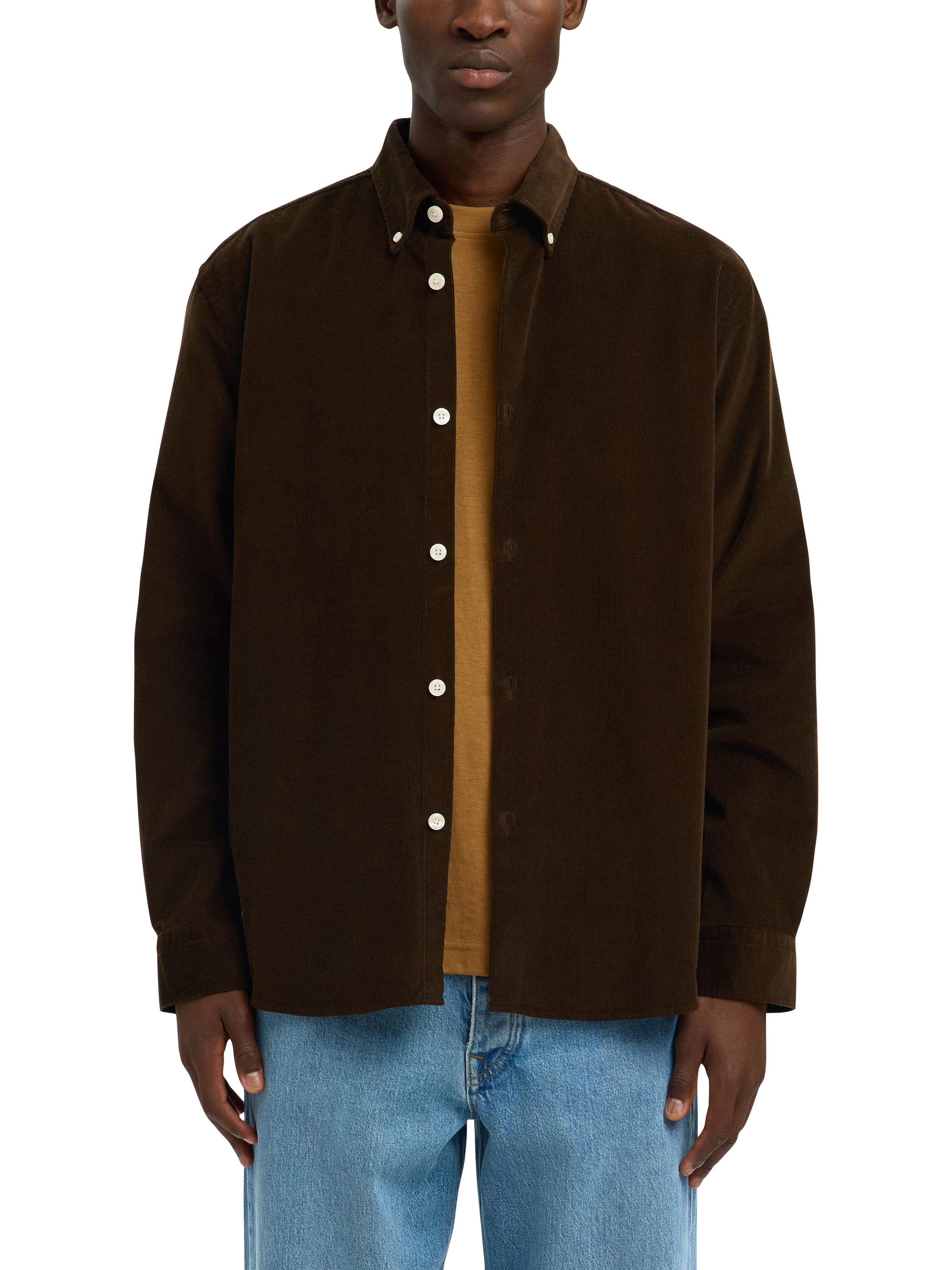 Product image 1 of 6, which shows Selected Danni Cotton Regular Fit Shirt, Demitasse, S