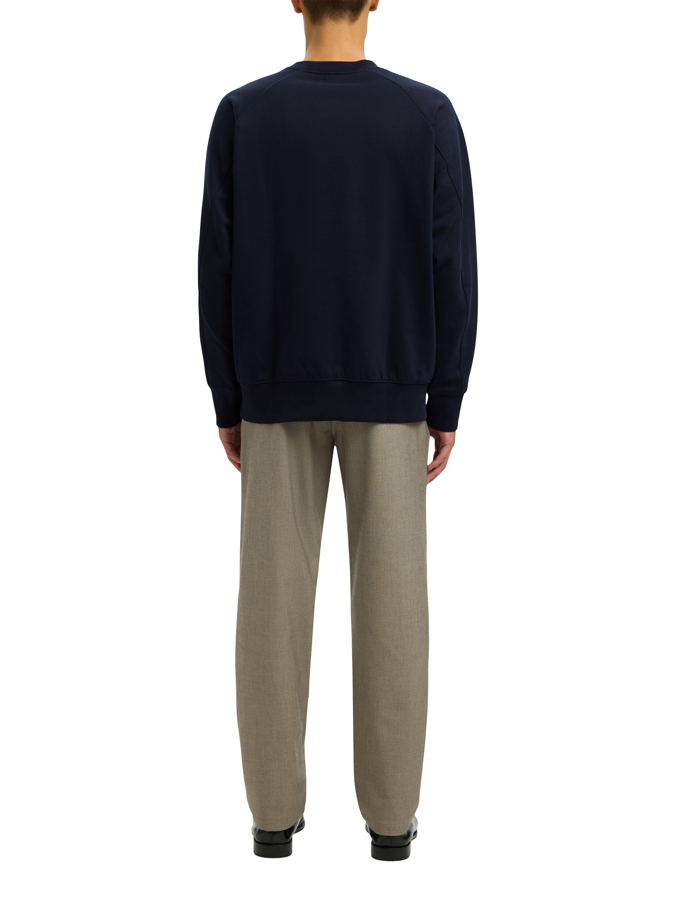 Product image 5 of 6, which shows Selected Relaxed Fit Crew Neck Cotton Jumper, Sky Captain, L