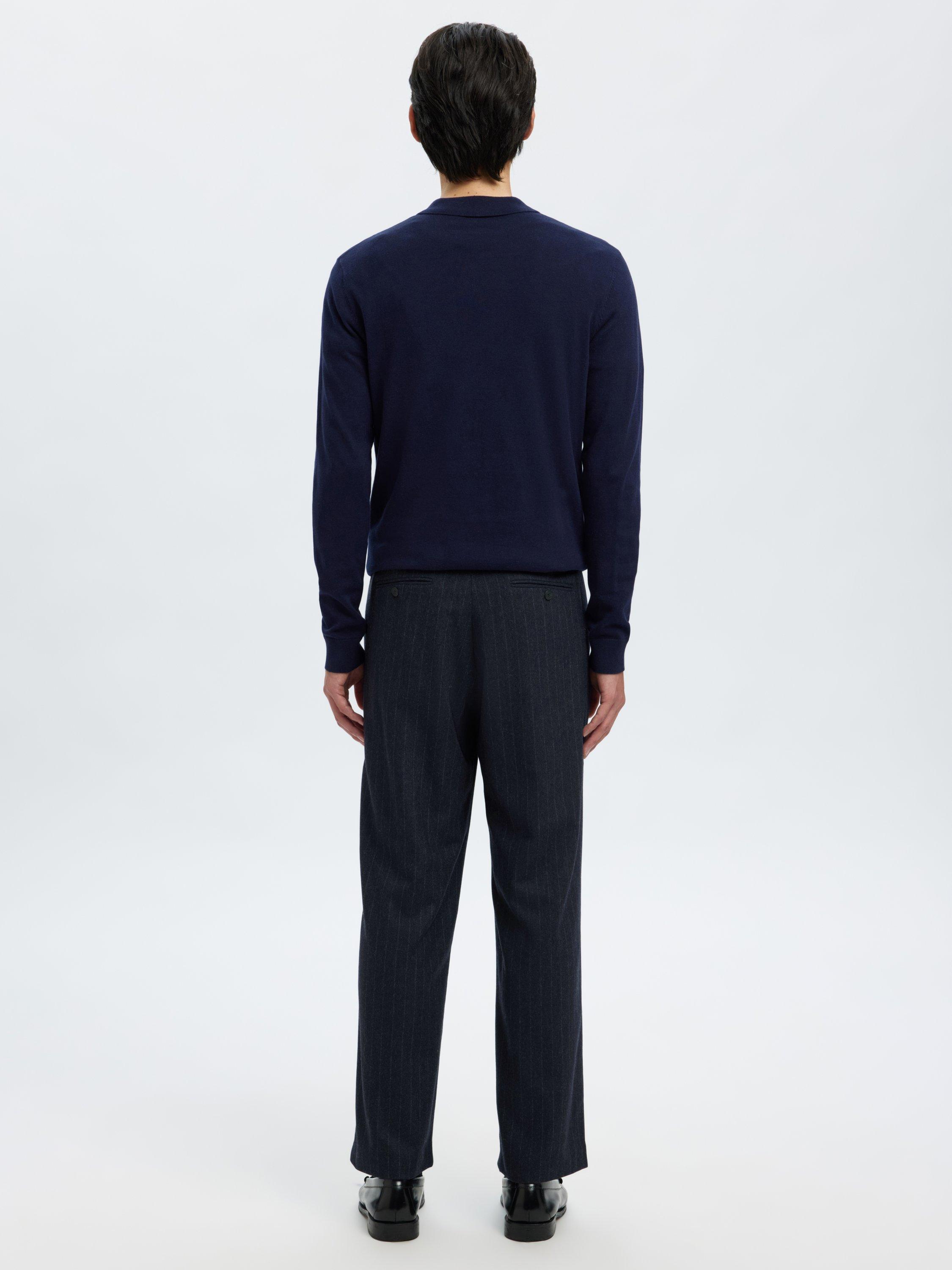Product image 5 of 6, which shows Selected Anderson Tailored Fit Wool Blend Suit Trousers, Dark Navy, 30R