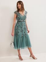 上品【Phase Eight】Nora シフォン フローラル 花 ラップ ドレス PHASE EIGHT Nora Chiffon Floral Midi Dress in Multi | endource