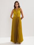 Phase Eight Dionne Pleated Dress, Yellow