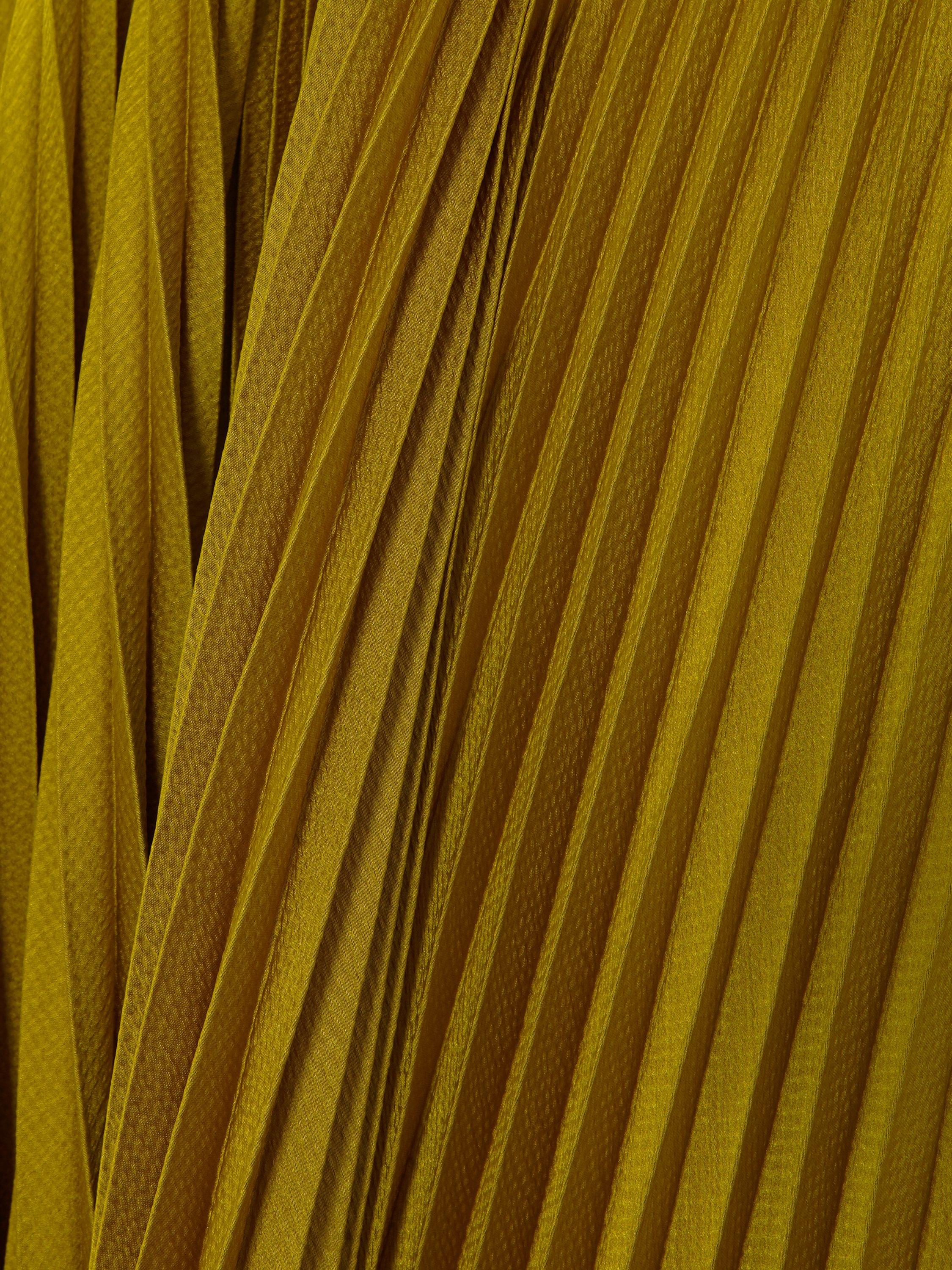 Product image 6 of 8, which shows Phase Eight Dionne Pleated Dress, Yellow, 6