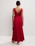 Phase Eight Emlyn Pleated Wrap Dress, Red