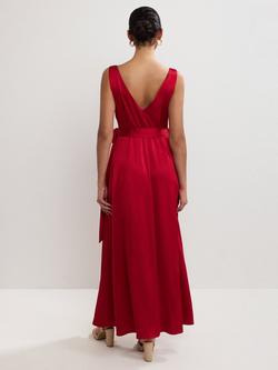 Phase Eight Emlyn Pleated Wrap Dress, Red - view 2, Red