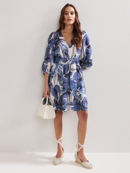 Phase Eight Kaya Floral Mini Dress, Blue, Blue