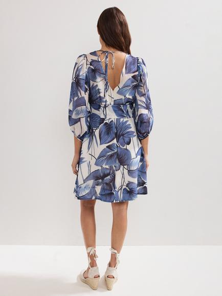 Phase Eight Kaya Floral Mini Dress, Blue - view 2, Blue