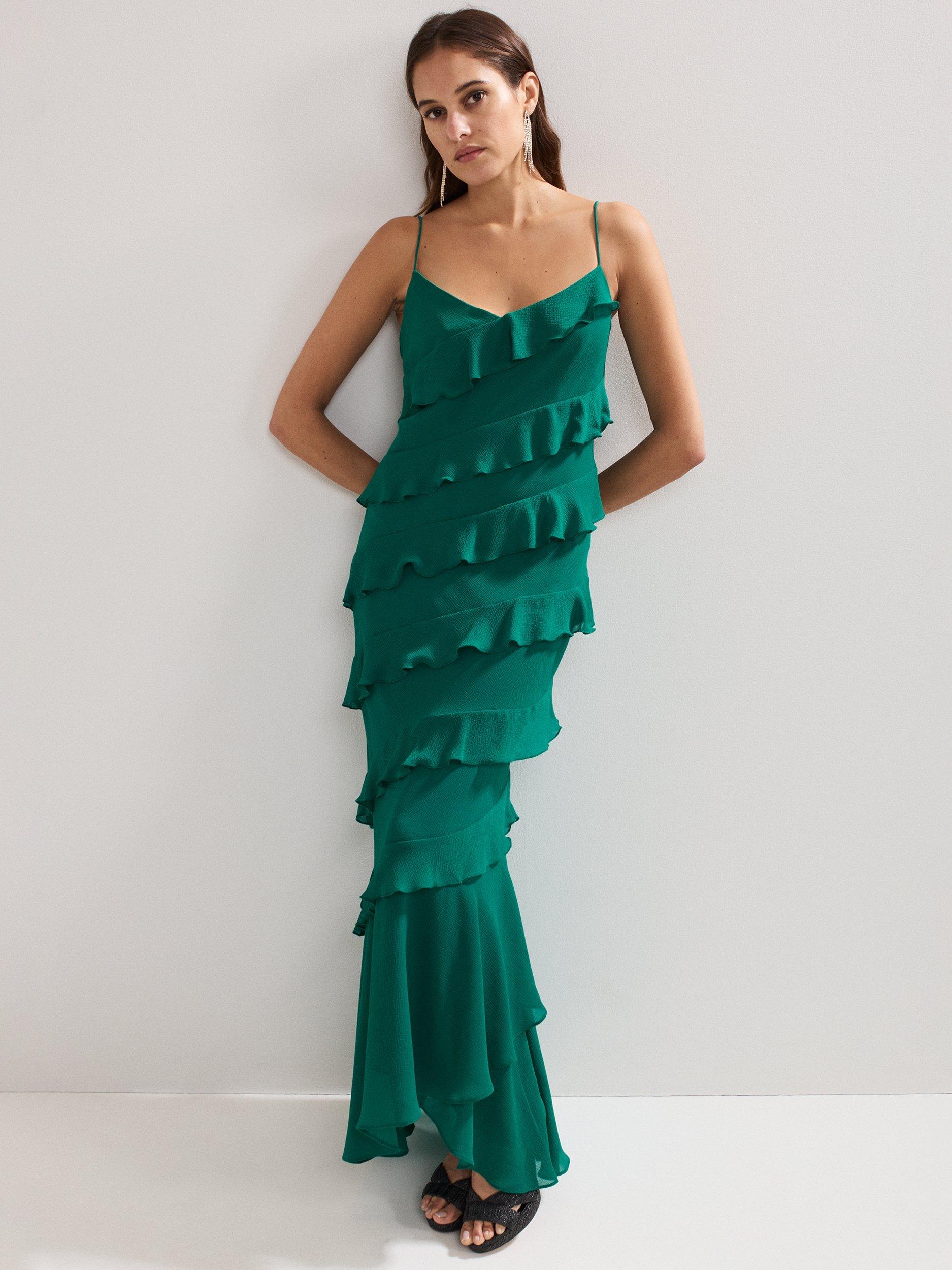 【関税込】PhaseEight ワンピース☆Keegan Tiered Maxi Dress, G Phase Eight Keegan Tiered Maxi Dress, Green