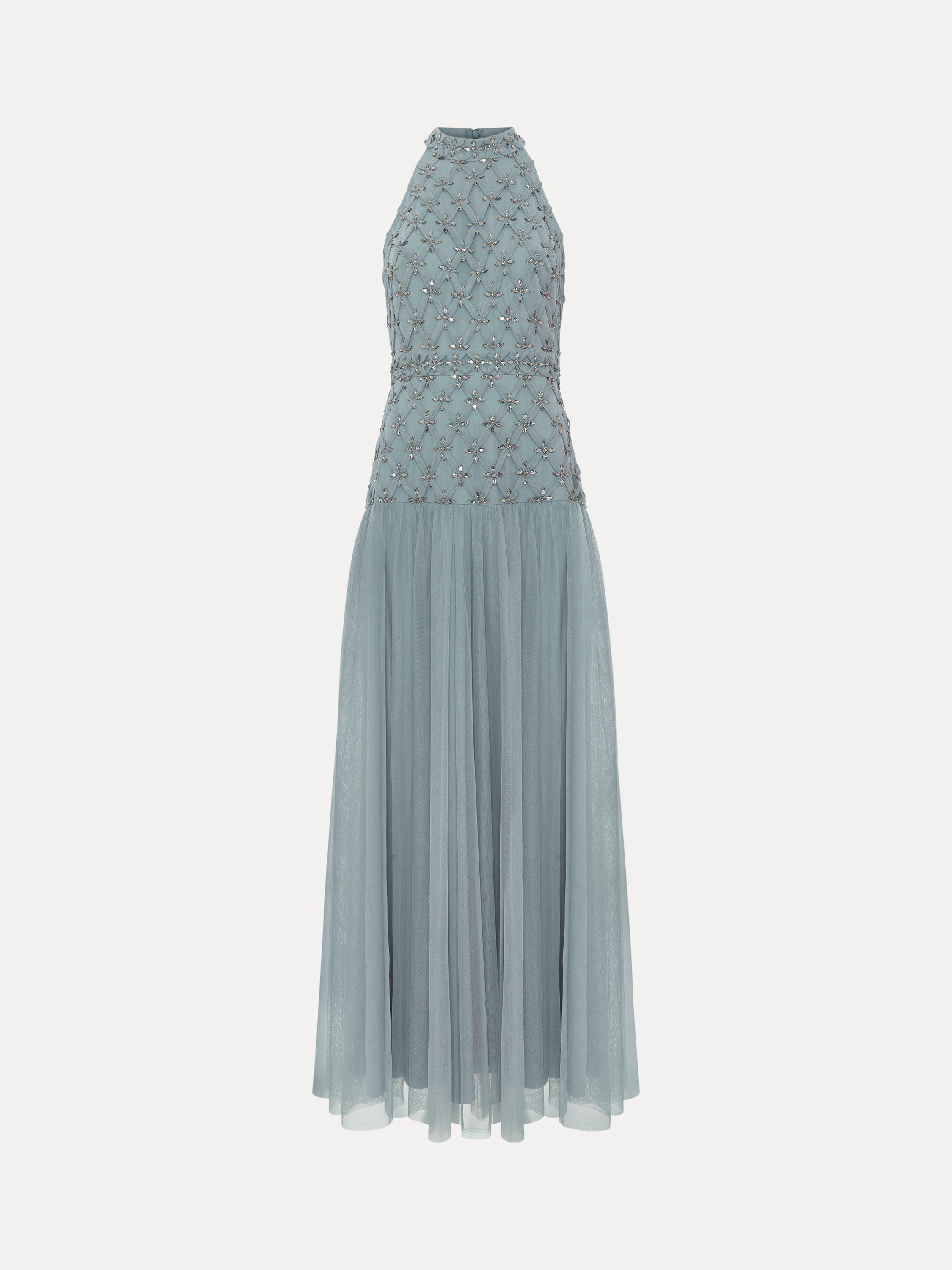 【関税込】PhaseEight ドレス☆Nola Embellished Halterneck Max Phase Eight Nola Embellished Halterneck Maxi Dress, Eau De Nil