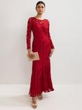 Phase Eight Phoenix Embroidered Long Sleeve Mermaid Maxi Dress