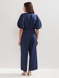 Phase Eight Joni Puff Sleeve Jumpsuit, Navy