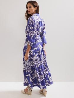 Phase Eight Coralie Floral Maxi Dress, Blue - view 2, Blue