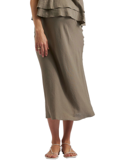 Ripe Debbie Linen Blend Maternity Skirt, Olive, Olive