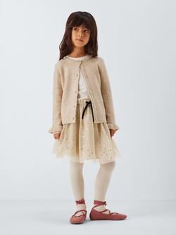 John Lewis Kids' Star Tulle Mini Skirt, Silver - view 2, Silver