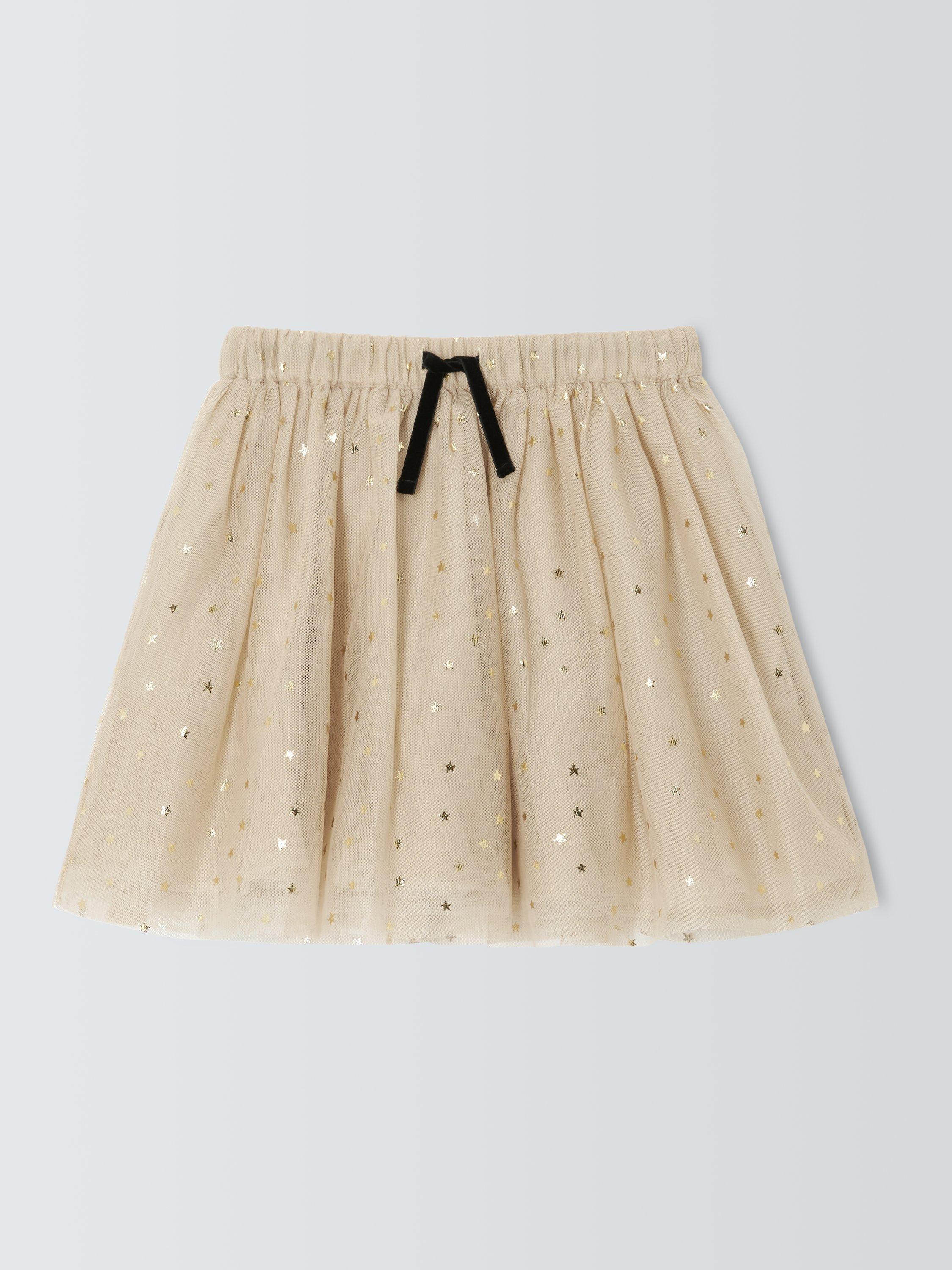 Product image 3 of 7, which shows John Lewis Kids' Star Tulle Mini Skirt, Silver, 4 years