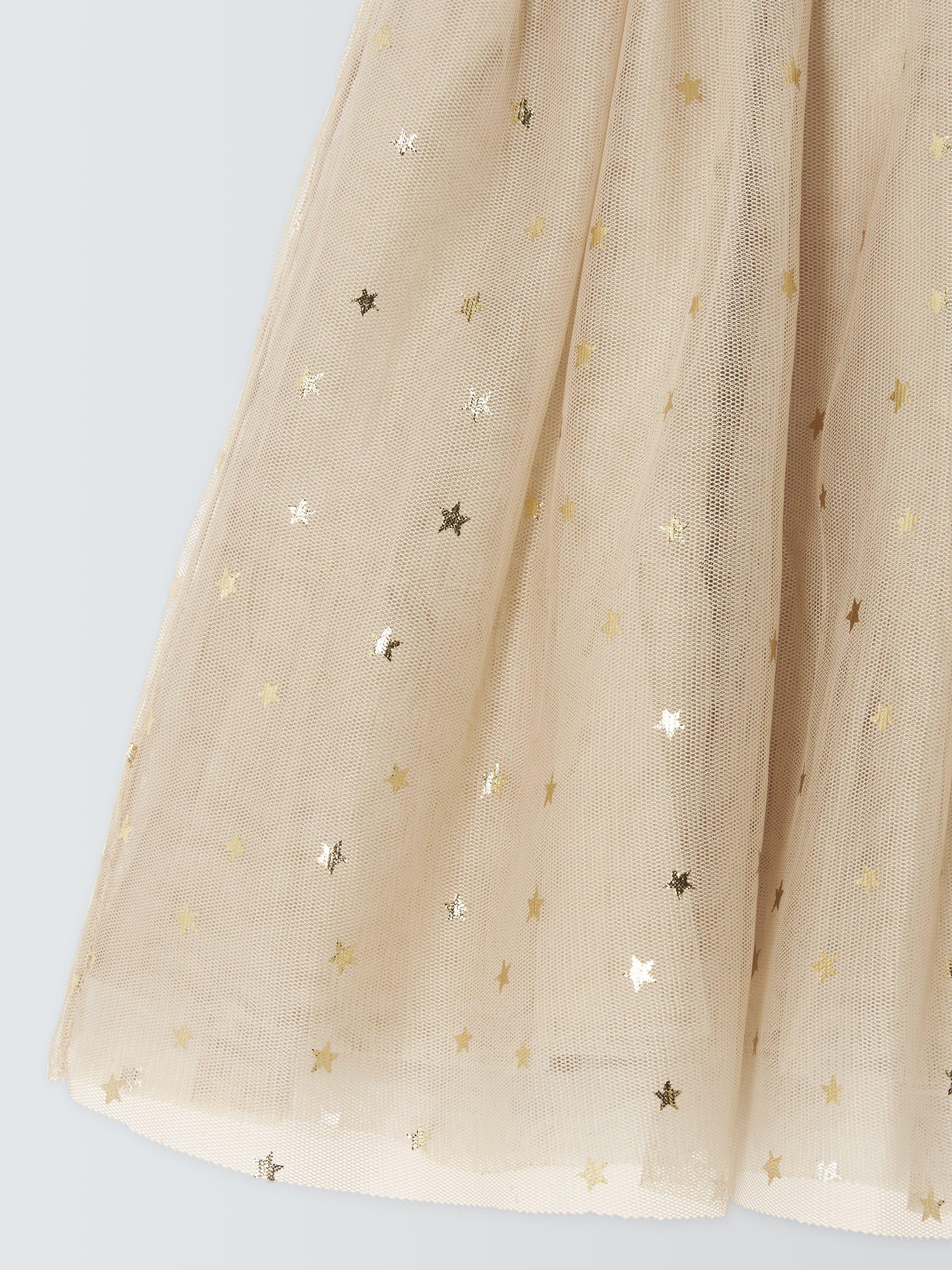 Product image 5 of 7, which shows John Lewis Kids' Star Tulle Mini Skirt, Silver, 4 years