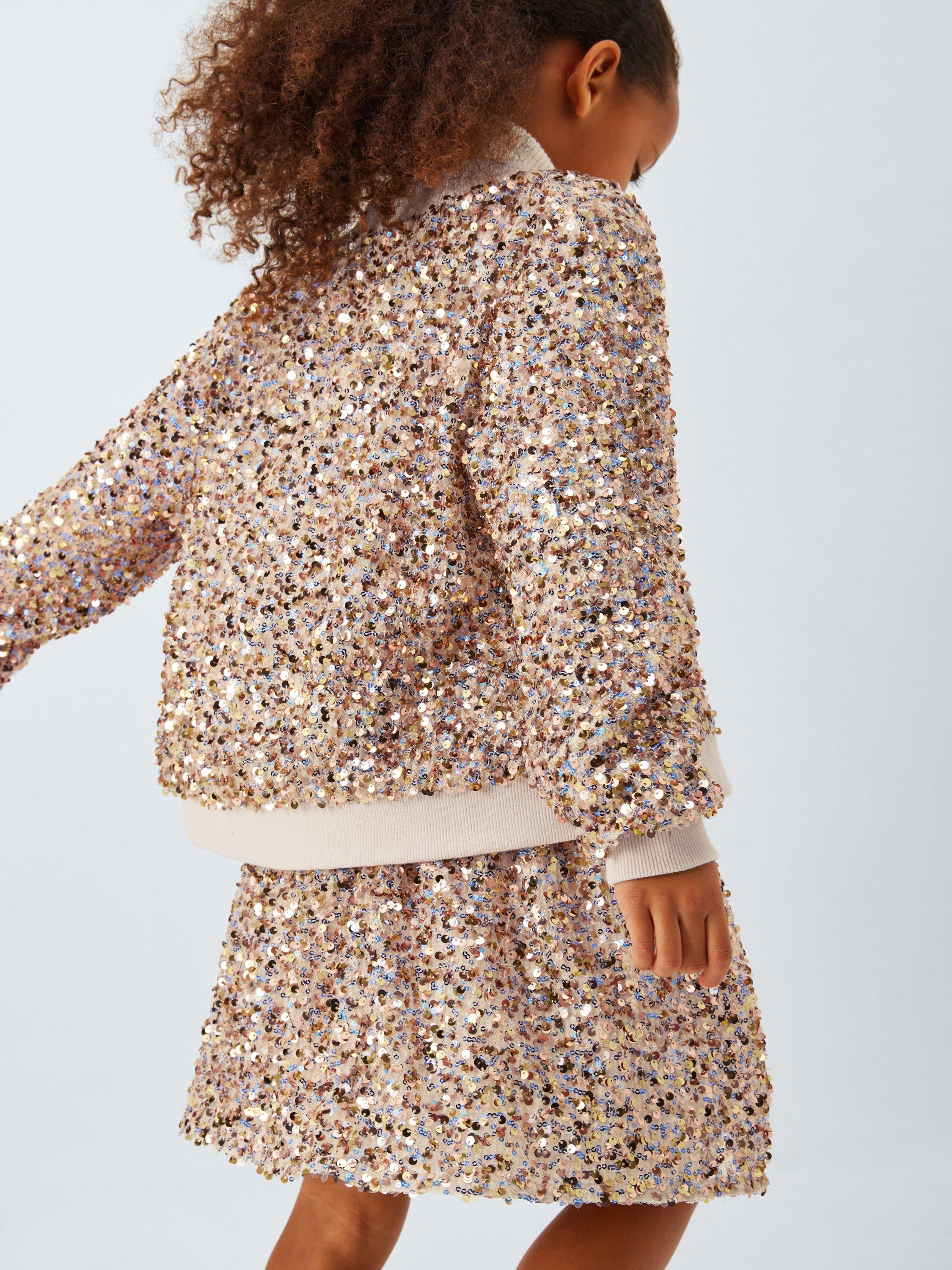 Product image 4 of 7, which shows John Lewis Kids' Sequin Bomber Jacket, Multi, 9 years
