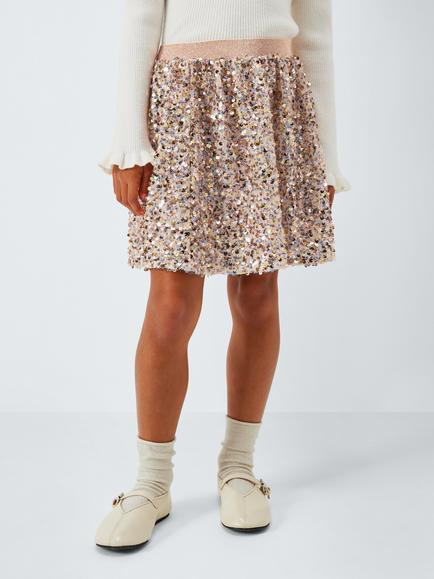 John Lewis Kids' Sequin Mini Skirt, Multi, Multi