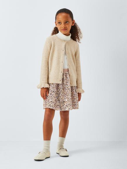 John Lewis Kids' Sequin Mini Skirt, Multi - view 2, Multi