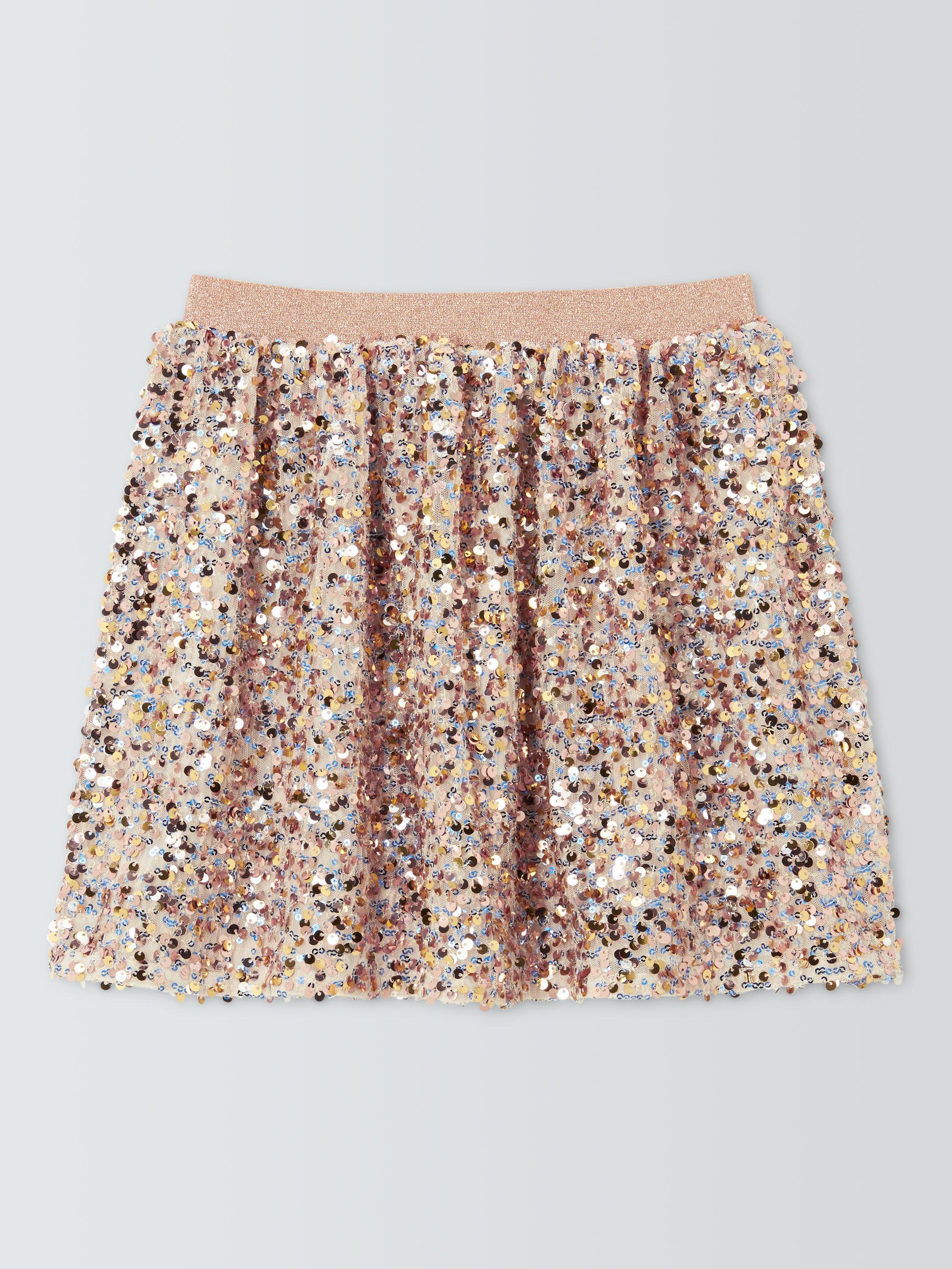 Product image 3 of 7, which shows John Lewis Kids' Sequin Mini Skirt, Multi, 3 years