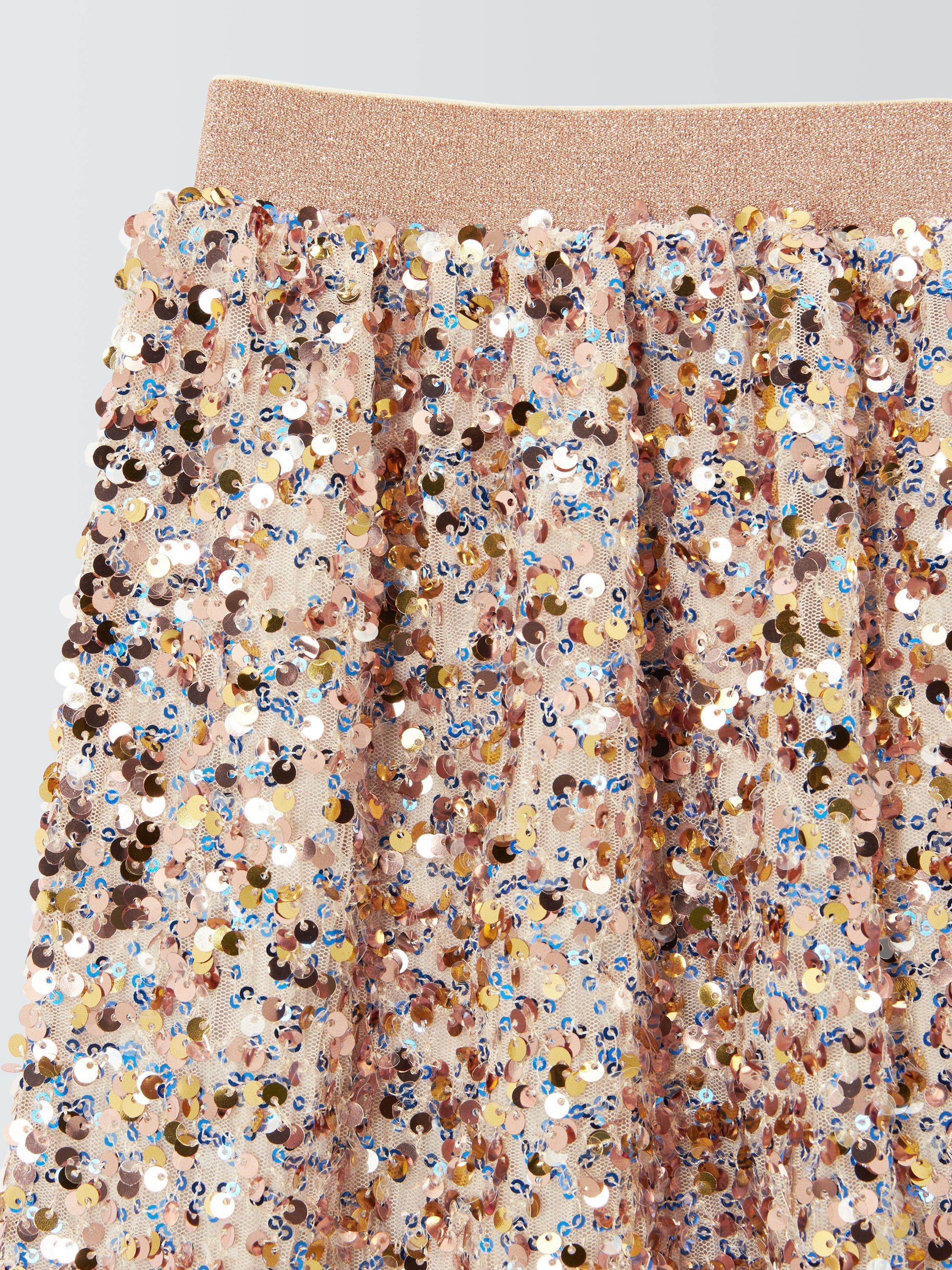 Product image 6 of 7, which shows John Lewis Kids' Sequin Mini Skirt, Multi, 3 years