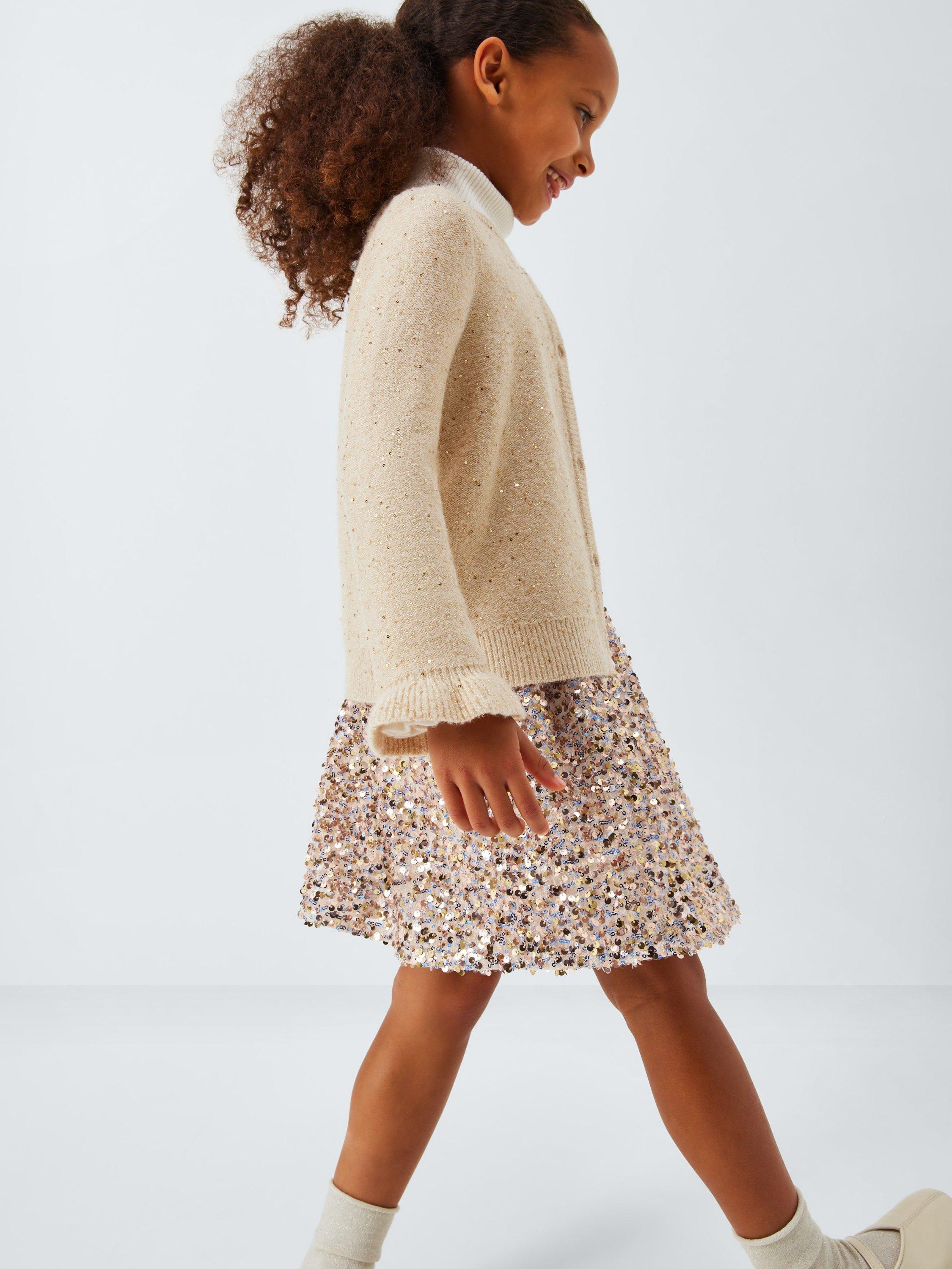 Product image 4 of 7, which shows John Lewis Kids' Sequin Mini Skirt, Multi, 3 years