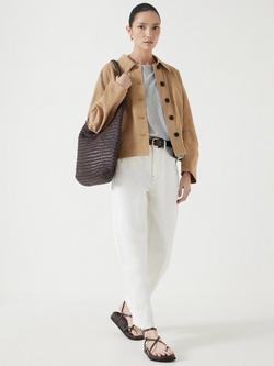HUSH Barrel Sleeve Swing Jacket - view 2, Brown Dune