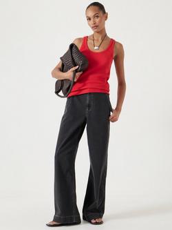 HUSH Drew Wide Leg Jeans, Washed Black - view 2, Washed Black