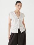 HUSH Button Knit Vest Top, Off White