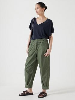 HUSH Rosalia Linen Blend T-Shirt - view 2, Dark Navy