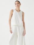 HUSH Linen Blend Vera Shell Top, Off White