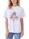 Hayley Menzies Written in the Stars Embellished T-Shirt, White