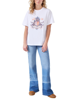 Hayley Menzies Written in the Stars Embellished T-Shirt, White - view 2, White