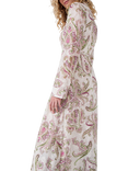 Hayley Menzies Bianca Paisley Silk Rich Shirt Maxi Dress, Cream/Multi
