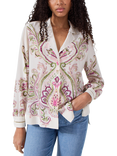 Hayley Menzies Patti Paisley Pure Silk Shirt, Cream/Multi