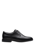 Clarks Kids' Jonwin Step Youth Shoes, Black Leather