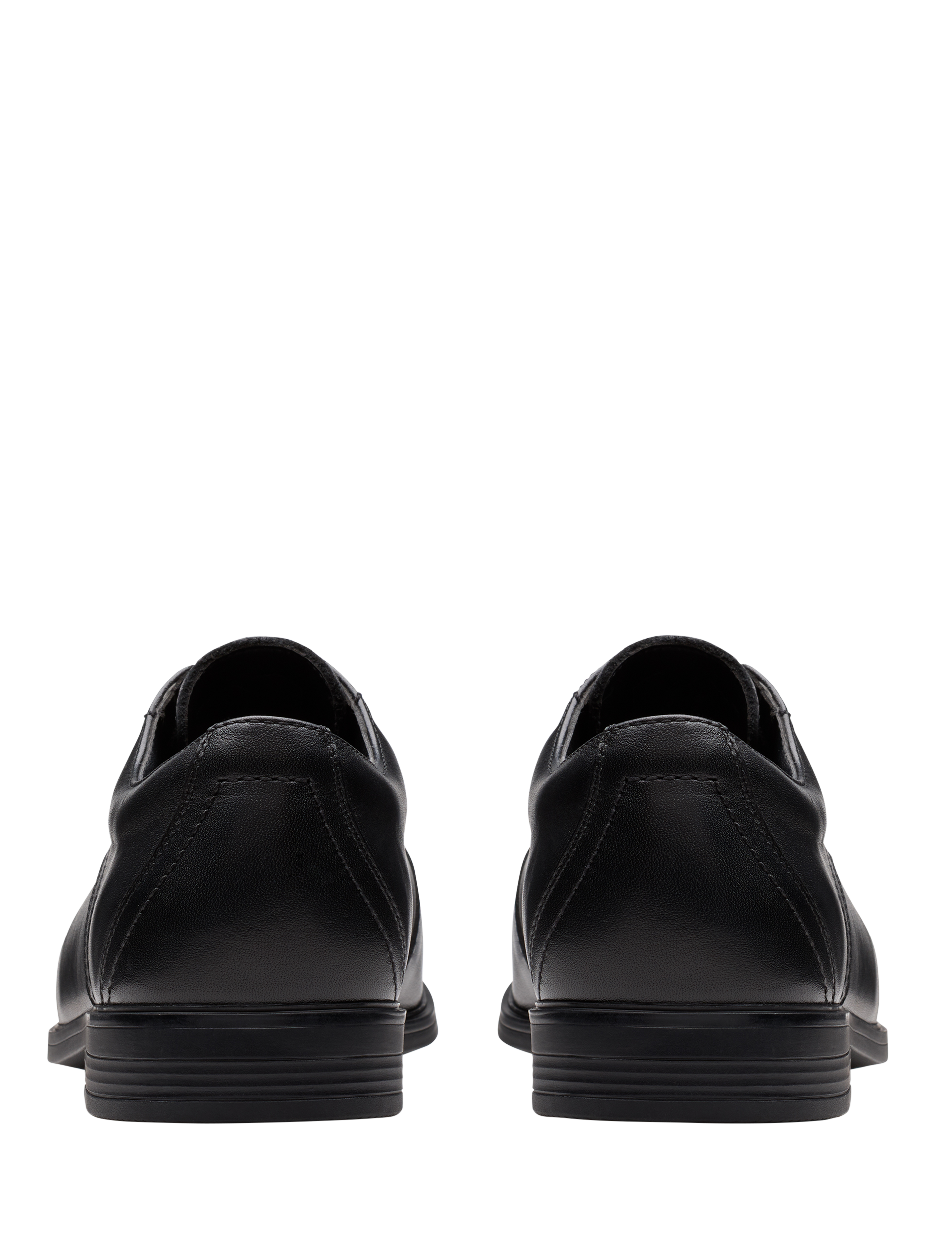 Product image 5 of 6, which shows Clarks Kids' Jonwin Step Youth Shoes, Black Leather, 3 F
