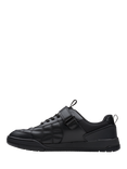 Clarks Kids' Laser Cross Youth Leather Trainers, Black Leather