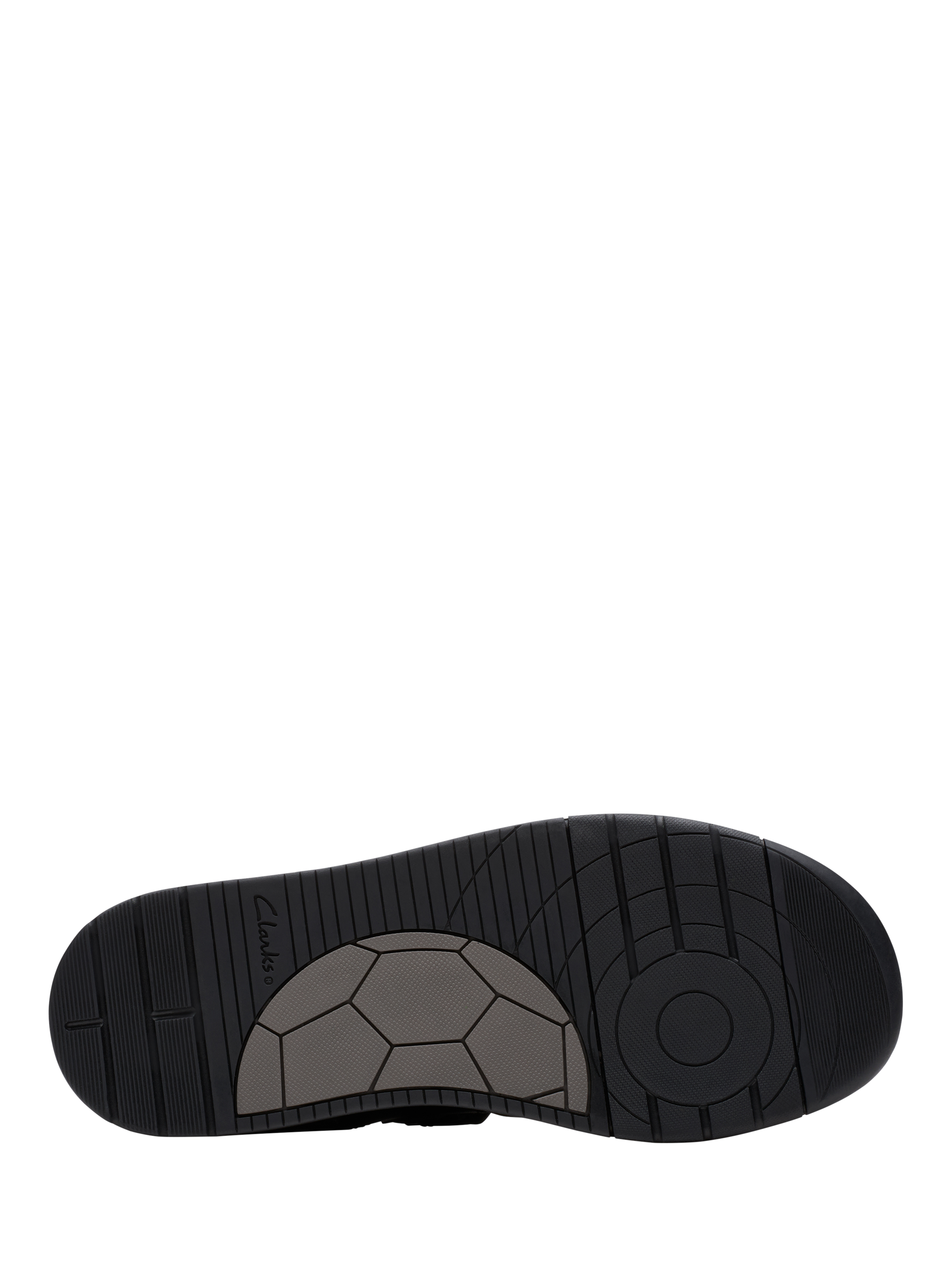 Product image 3 of 6, which shows Clarks Kids' Laser Cross Youth Leather Trainers, Black Leather, 3 F