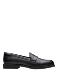 Clarks Kids' Tapa Edge Youth Leather Loafers, Black Leather