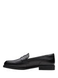 Clarks Kids' Tapa Edge Youth Leather Loafers, Black Leather
