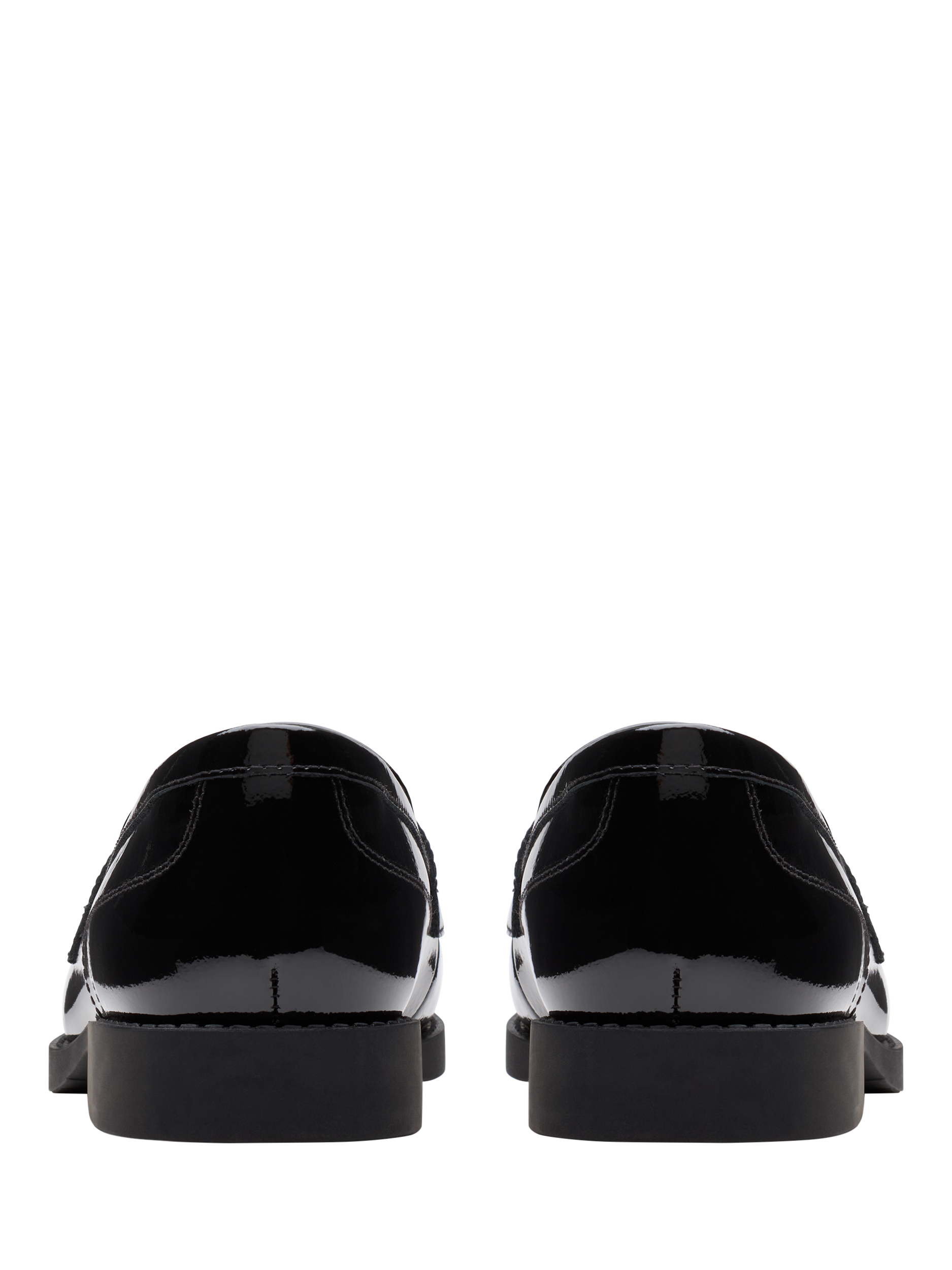 Product image 5 of 6, which shows Clarks Kids' Tapa Edge Leather Loafers, Black Patent, 3 F