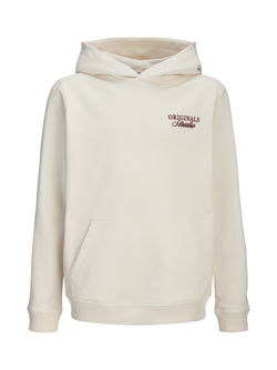 Jack & Jones Kids' Typo Back Hoodie, Antique White, Antique White