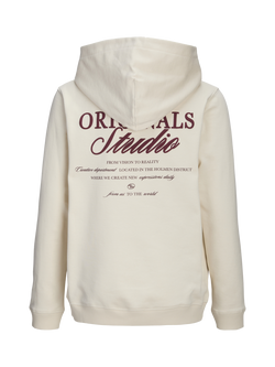 Jack & Jones Kids' Typo Back Hoodie, Antique White - view 2, Antique White