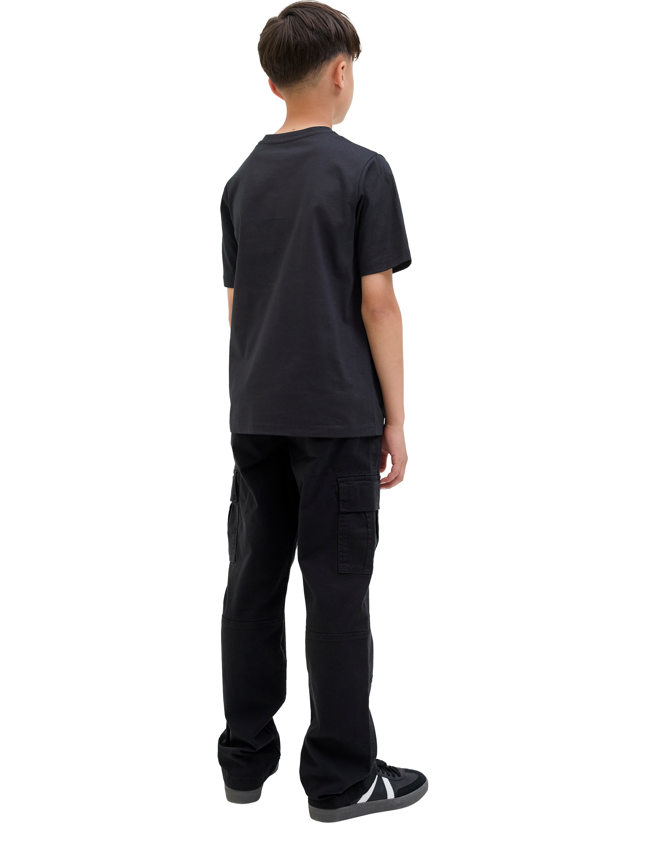 Product image 6 of 7, which shows Jack & Jones Kids' Cotton Short Sleeved Graphic Print T-Shirt, Black, 8 years