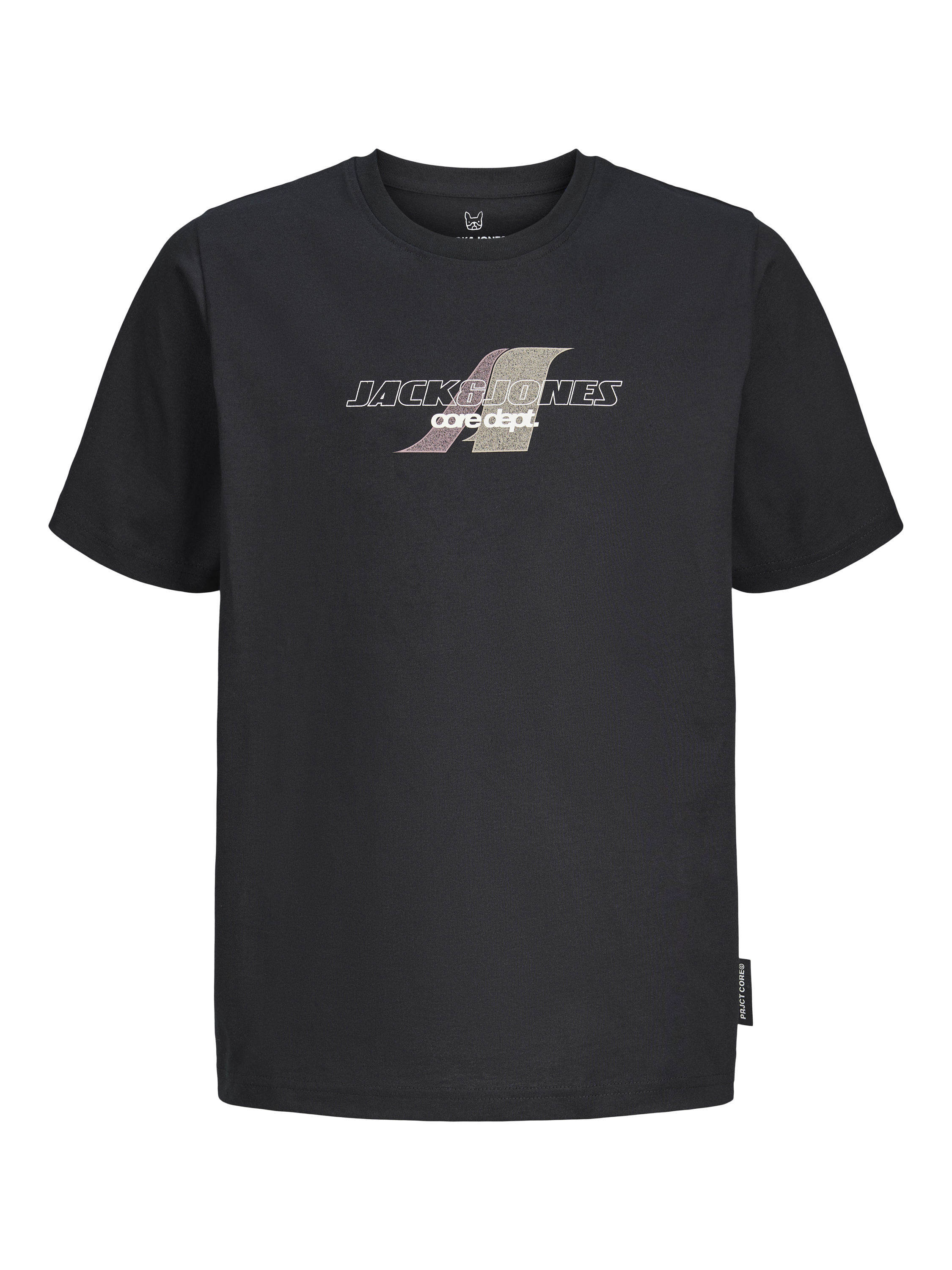 Product image 7 of 7, which shows Jack & Jones Kids' Cotton Short Sleeved Graphic Print T-Shirt, Black, 8 years