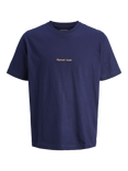 Jack & Jones Kids' Cotton Short Sleeved T-Shirt, Ocean Cavern